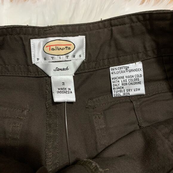 Talbots brown loose fit utility cropped pants - Picture 6 of 7